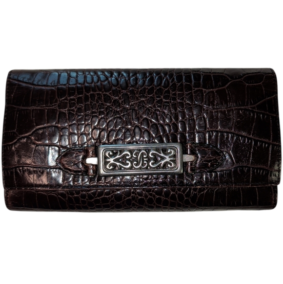 Handbags - Brighton Wallet Brown Crocodile-Embossed